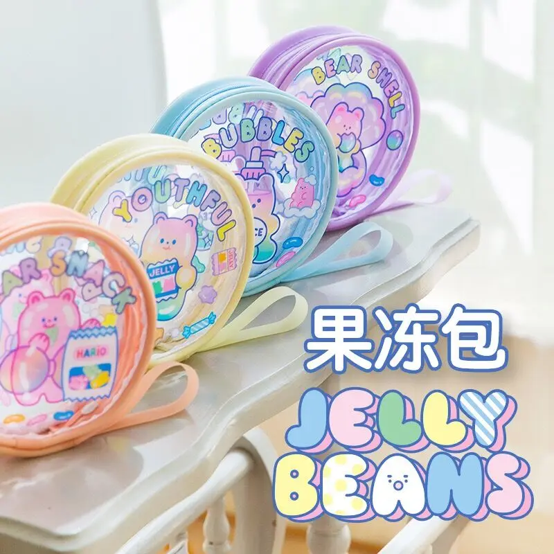Bentoy Milkjoy Jelly Beans трансвент портмоне Корея девушки мини мешок для денег держатель для карт милая сумочка Макияж Чехол Kawaii Япония