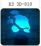 3D-818 Покемон умбреон Mewtwo Gengar 3D 7 цветов лампа визуальный светодиодный ночник для детей сенсорный Usb стол Lampara детский спальный ночник - Испускаемый цвет: 3D-818
