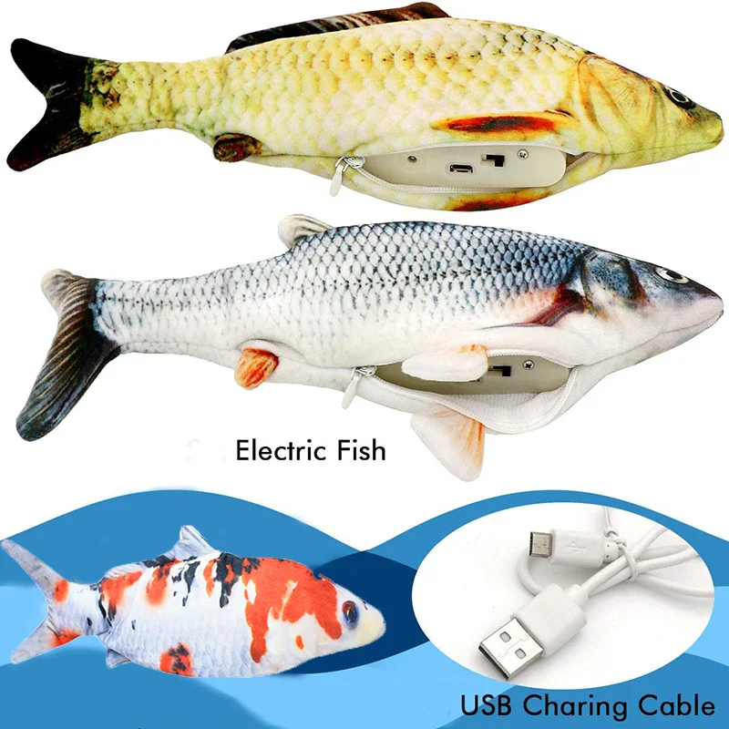 Электрическая рыба-кошка игрушка для домашних животных имитация кота