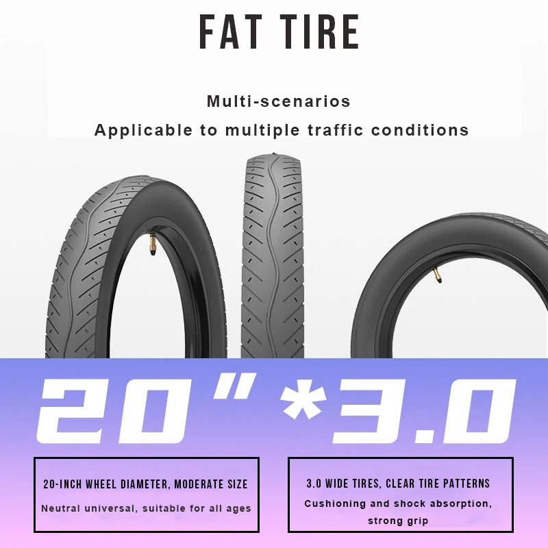 

20Inch fat eibke 36V lihium battery 350w motor Wide tire scooter commuter ebike disc brake variable speed city electric bicycle