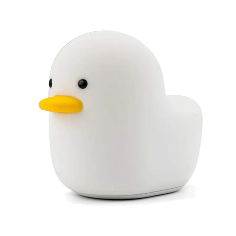 

Светодиодный ночник, умная прикроватная Ночная лампа с сенсорным таймером, силиконовый перезаряжаемый Ночной светильник «утка» с теплым с...