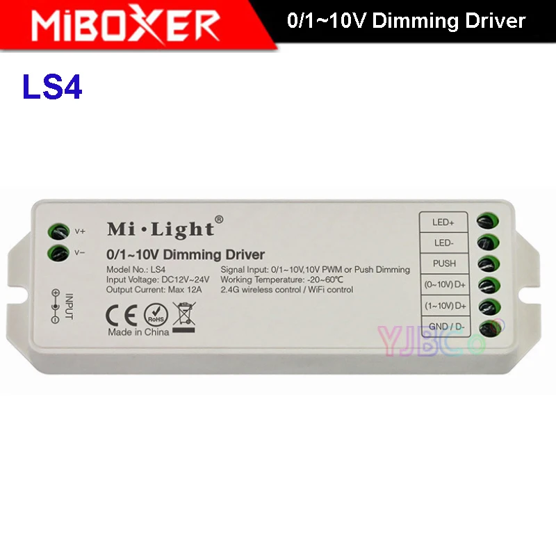 LS4 Контроллер с регулируемой яркостью MiBOXER L1 L4 1CH 4 CH 0~ 10V светодиодная Сенсорная панель диммер LS4 0/1~ 10V для одноцветной светодиодный светильник - Цвет: LS4