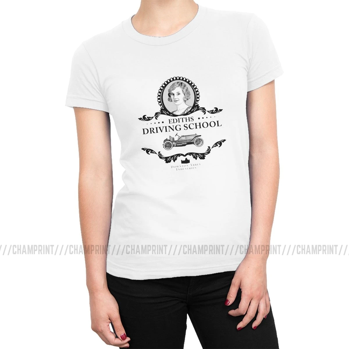 Женские футболки Edith Downton Abbey Industries женские фиолетовые Crawley Tumblr топ забавный