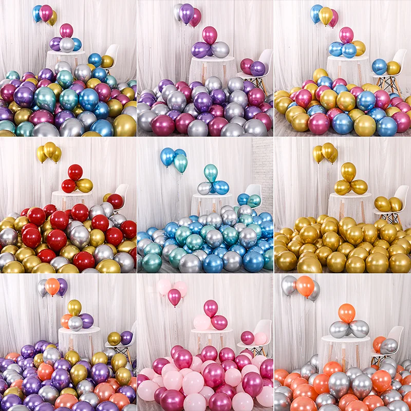 10 шт. шары из латекса цвета металлик Металлический воздушный шар Globos одежда для