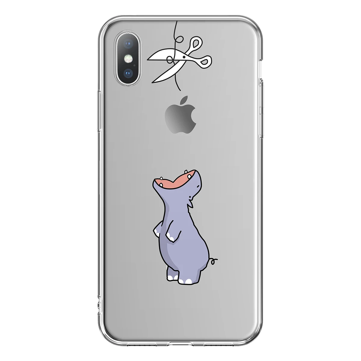 Ottwn Clear Phone Case For iPhone 11 Pro Max 13 12 X XR 7 8 6s Plus Cute Cartoon Animal Soft TPU For iPhone 14 Transparent Cover