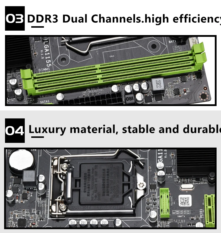 Материнская плата H61 с процессором I5 1155 LGA 2500 8 ГБ макс. 1600 МГц | Компьютеры и офис