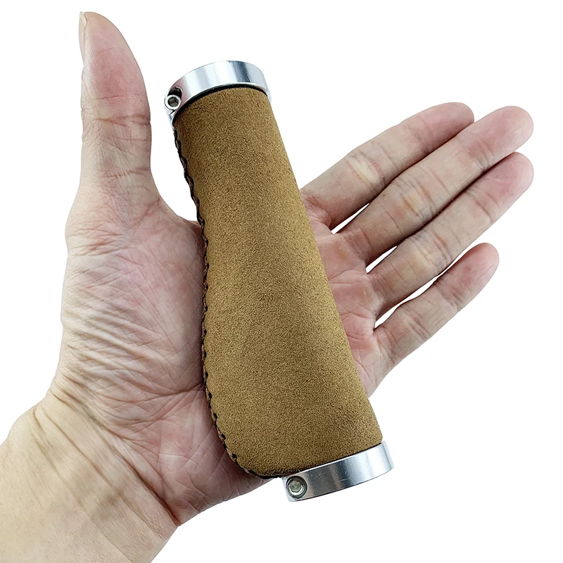 

Bicycle Grips Mountain Fixed gear Folding Bike Scooter Handlebar Cover Retro Suede Fiber Leather Antiskid Palm Support Cushion