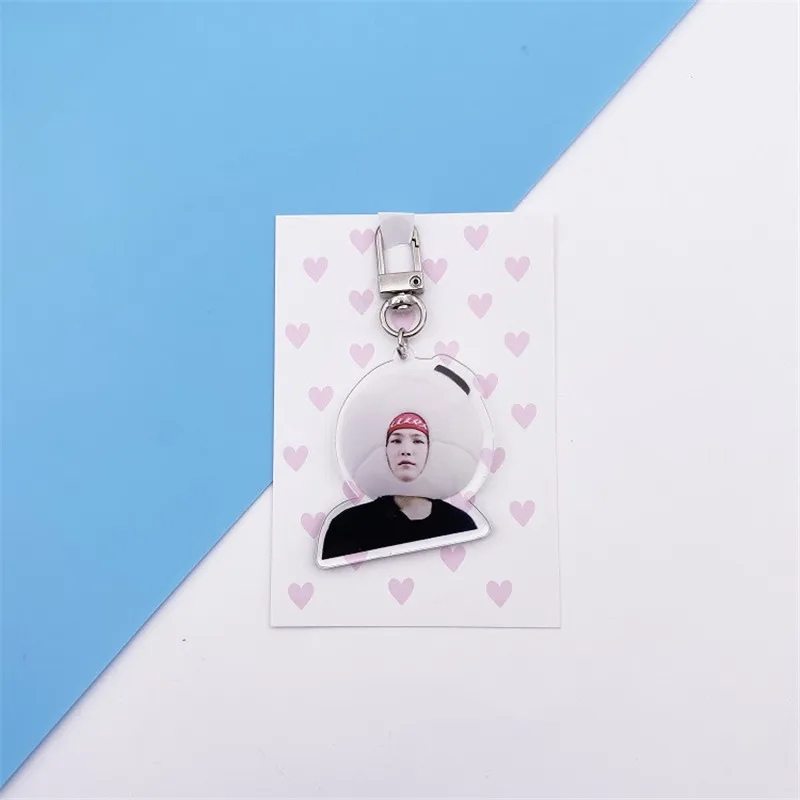 SUGA Kpop Bangtan мальчики карта душа Persona Мальчики с Luv крови пот слезы фото брелок милый брелок JIMIN JIN SUGA JUNG KOOK - Цвет: SUGA
