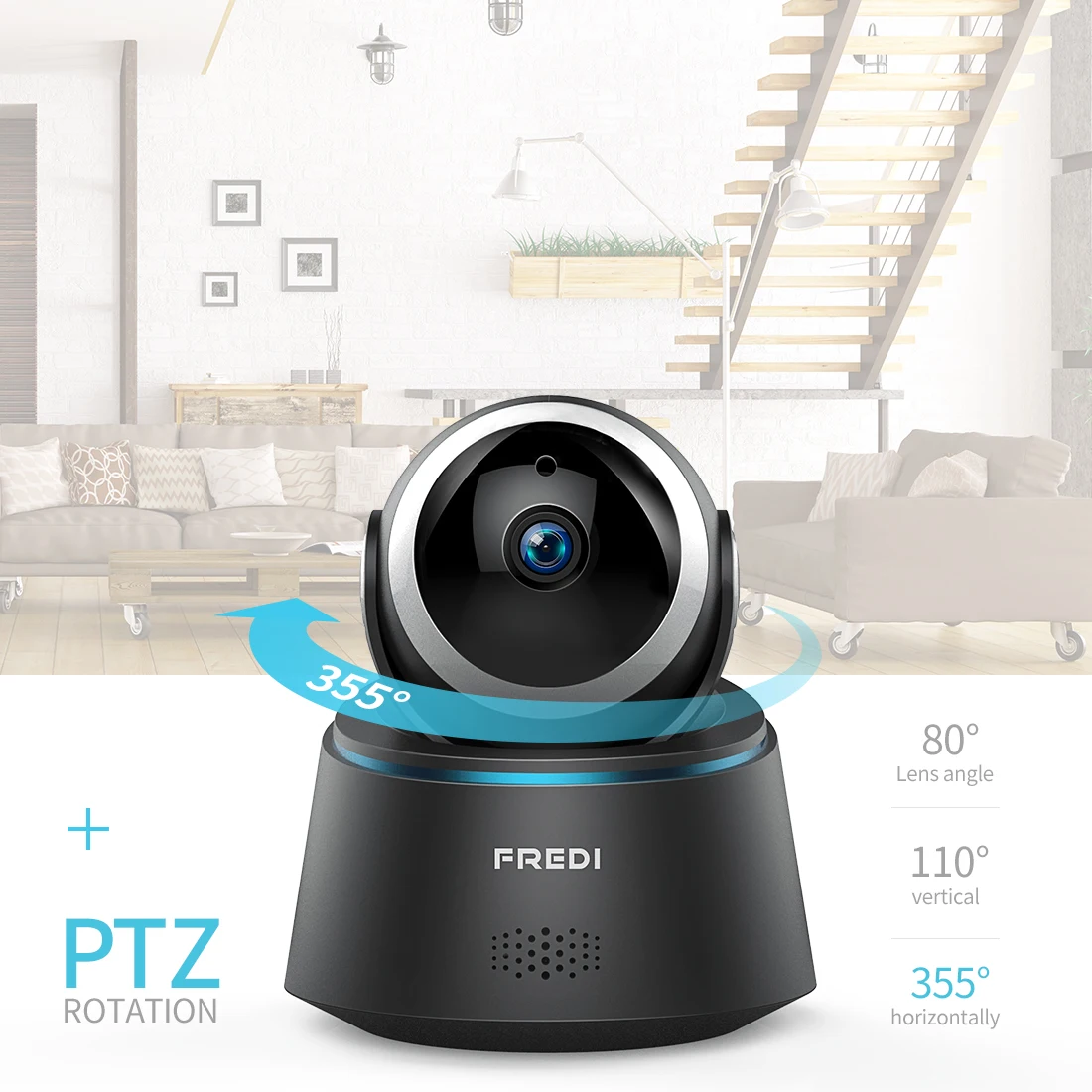 Беспроводная ip камера FREDI Радионяня 1080P Wi Fi инфракрасная видеонаблюдения с ночным