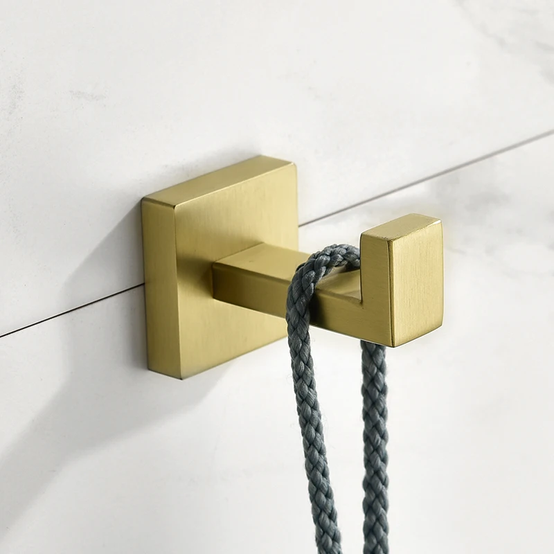 

SUS304 Gold Hooks for Bathroom Kitchen Hanger Stainless Steel Wall Hook for Keys Coat Towel Hook Robe Hook Bathroom Hardware