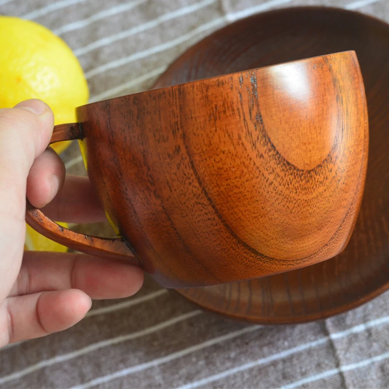 1 шт. кофейная кружка из массива дерева чайная чашка классическая деревянная