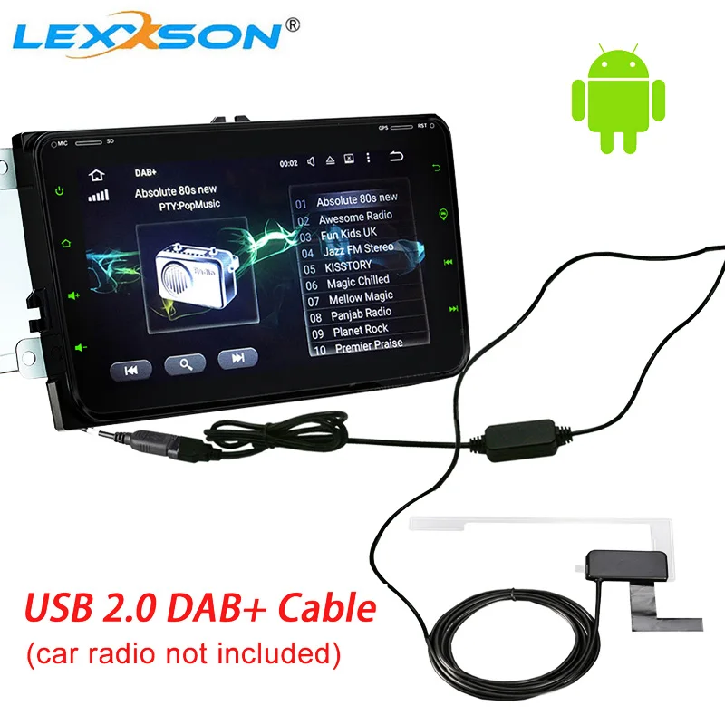 Европа Универсальный USB кабель dab + Антенна dongle для Автомобильный dvd плеер android