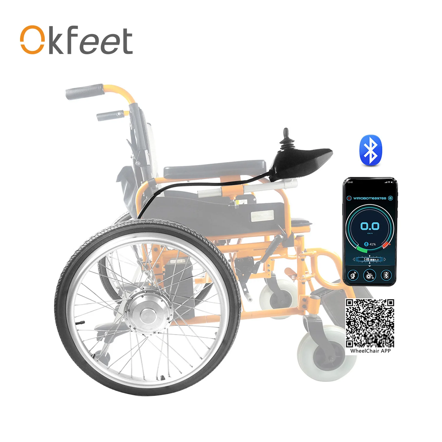 Комплект для переоборудования электродвигателей инвалидных колясок Okfeet 24 В 250 Вт