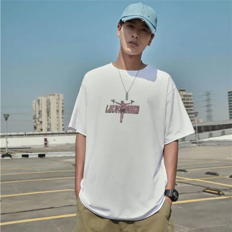 

2021 summer new European and American hip-hop high street Jesus retro short-sleeved T-shirt for men and women