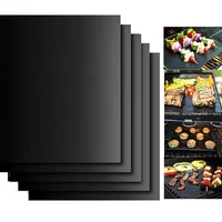 1 pc 40x33cm reusable non stick bbq grill mat baking mat bbq kitchen tools cooking grilling sheet heat resistance easily cleaned