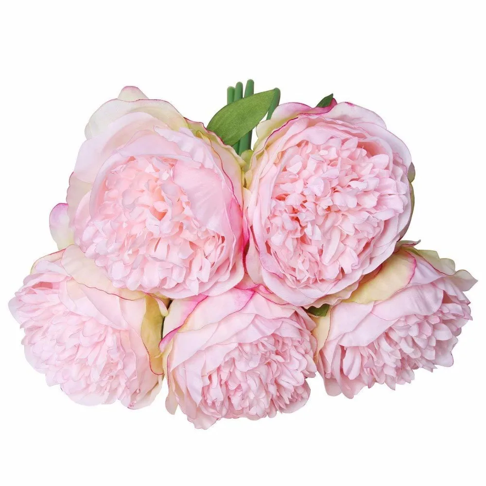 Искусственные цветы Букет пионов для свадебного декора растения бонсай 5 головок
