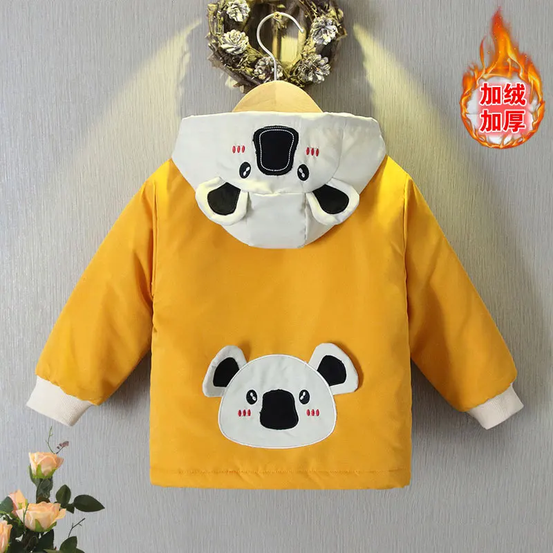 

Girls' Jackets Children's Plus Velvet Padded Jackets 2021 New Autumn And Winter Big Boys And Girls' Autumn Clothes