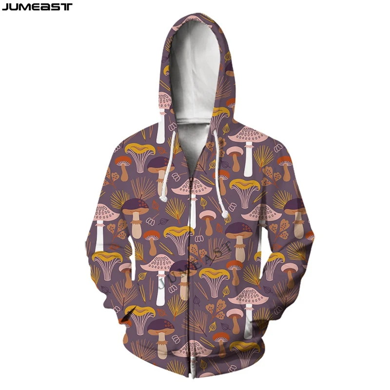 

Jumeast брендовая мужская женская камуфляжная куртка с длинным рукавом с 3D принтом диких грибов спортивный пуловер модные весенние толстовки ...