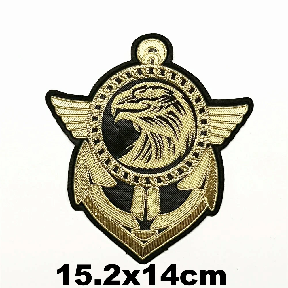 

PVC silk screen printing hot stamping eagle wings feather patches for clothing DE-3411