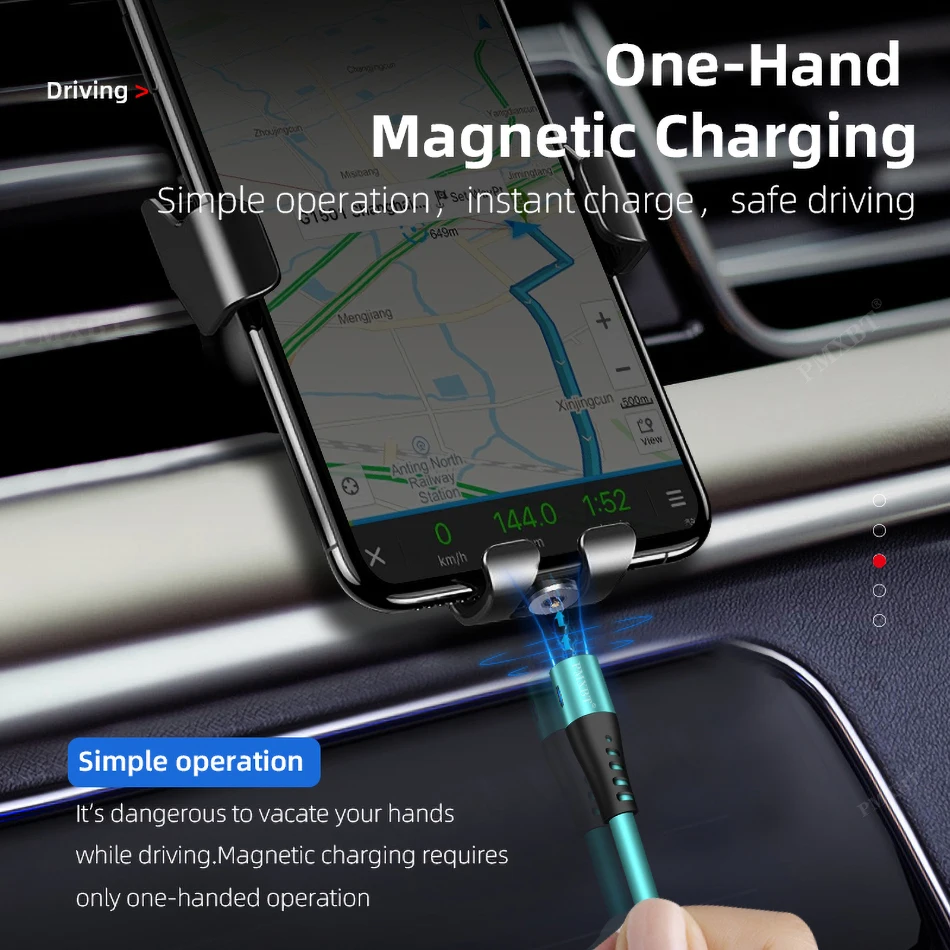 1 м Магнитный Кабель с разъемом Micro USB Type C для быстрой зарядки магнитное зарядное