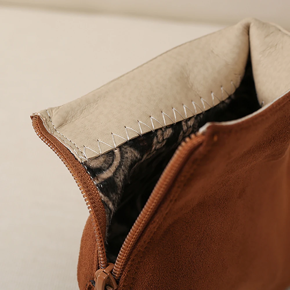 Женские ботильоны на шпильке EA091 зимние брендовые Ботинки коричневого и черного