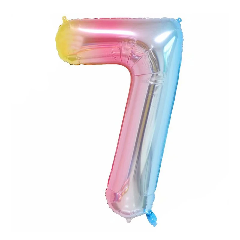 40 inch Gradient rainbow big size Number 0-9 Foil Helium Balloons Birthday Party Celebration decoration large globos | Дом и сад