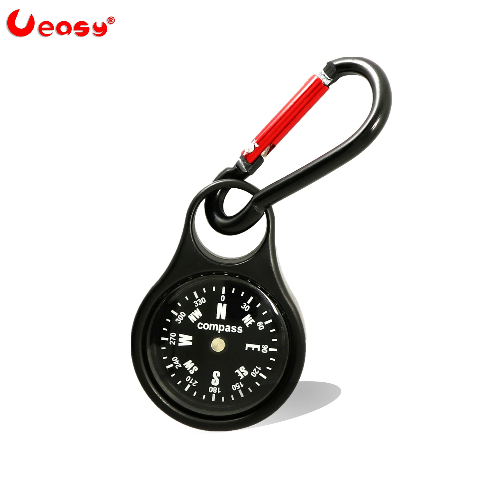 

Ueasy Compass Professional Carabiner Zinc Alloy Compass Clip Snap Hook Camping Accessory for Outdoors Hiking Backpacking