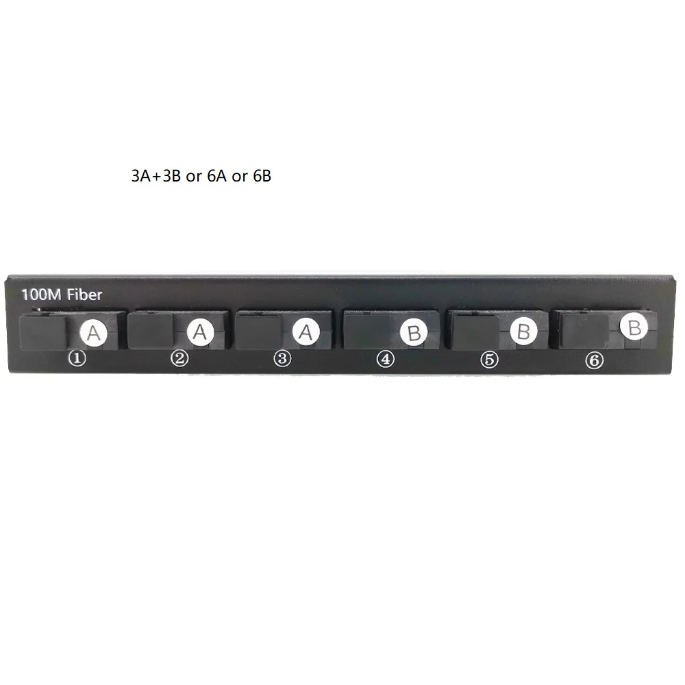 10/100M Ethernet Fiber switch Ethernet to Fiber 25km Fiber Optic Converter 2 RJ45 6 Fiber ports Fiber Optical Media Converter