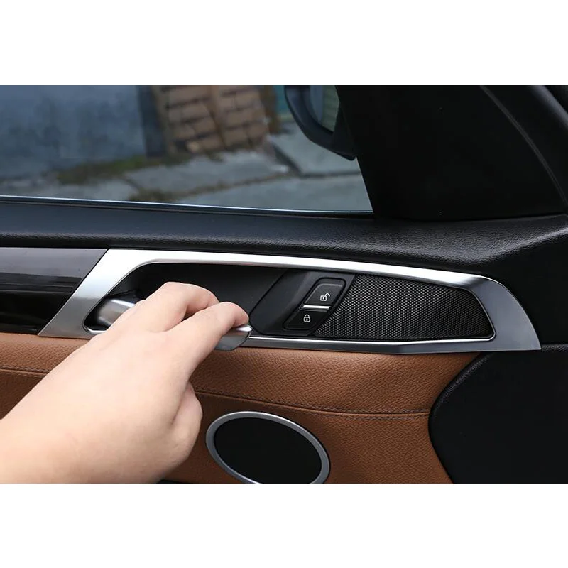 Для BMW X4 F26 15-18 &amp X3 F25 15-17 4 шт. хромированный ABS внутренняя отделка дверной ручки