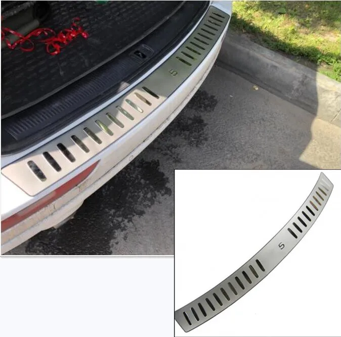 2009-2016 защита заднего бампера Накладка на порог двери багажника зеркальная