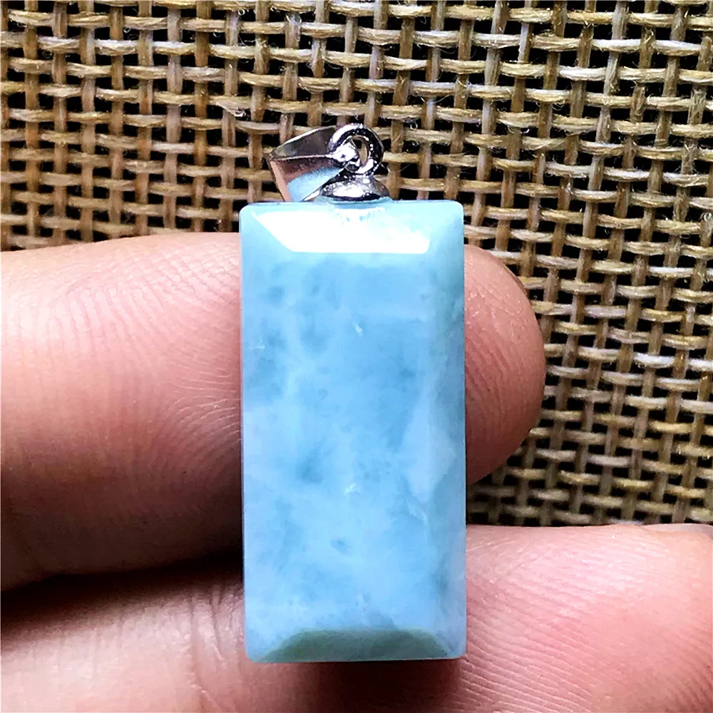 Подвеска Larimar Top натуральный синий для женщин и мужчин кристалл 19x9 мм