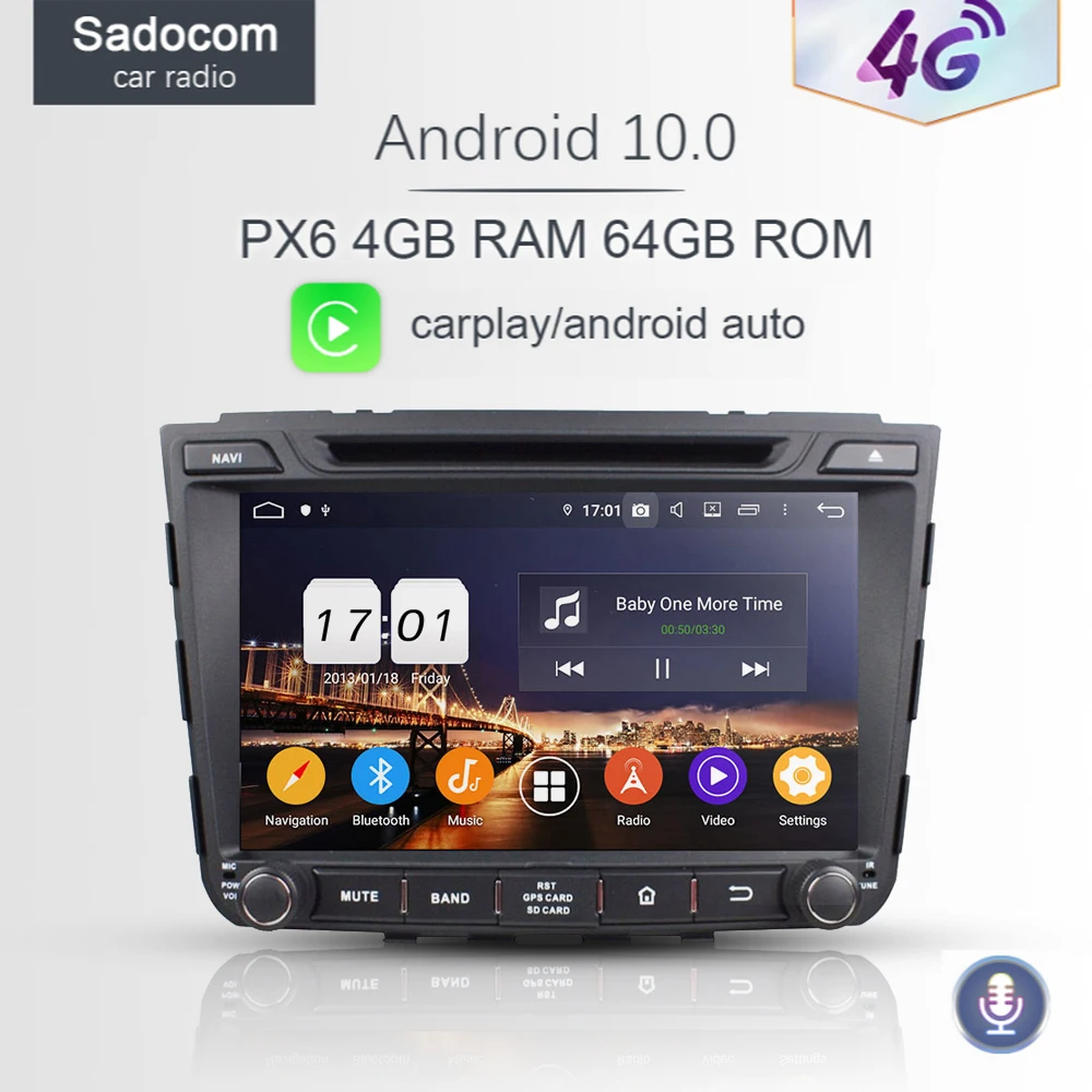 Автомагнитола 720P PX6 DSP 8 дюймов IPS 2 din Android 10 0 ядер 64 ГБ + 4 Гб ОЗУ автомобильный DVD