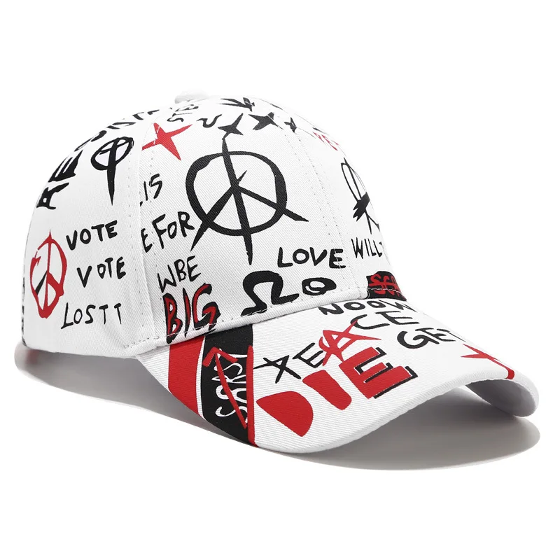 

2020 New Tide Harajuku Style Graffiti Baseball Cap Letter Embroidery Mathematical Formula Color Travel Hat Caps Sun Hat Unisex