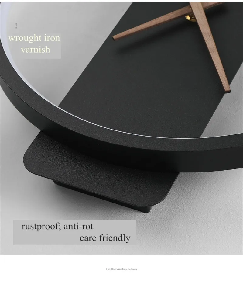 decor nordic bedside wall lamps round simple wall sconce loft clock indoor fixture 18w home decoration accessories for bedroom free global shipping