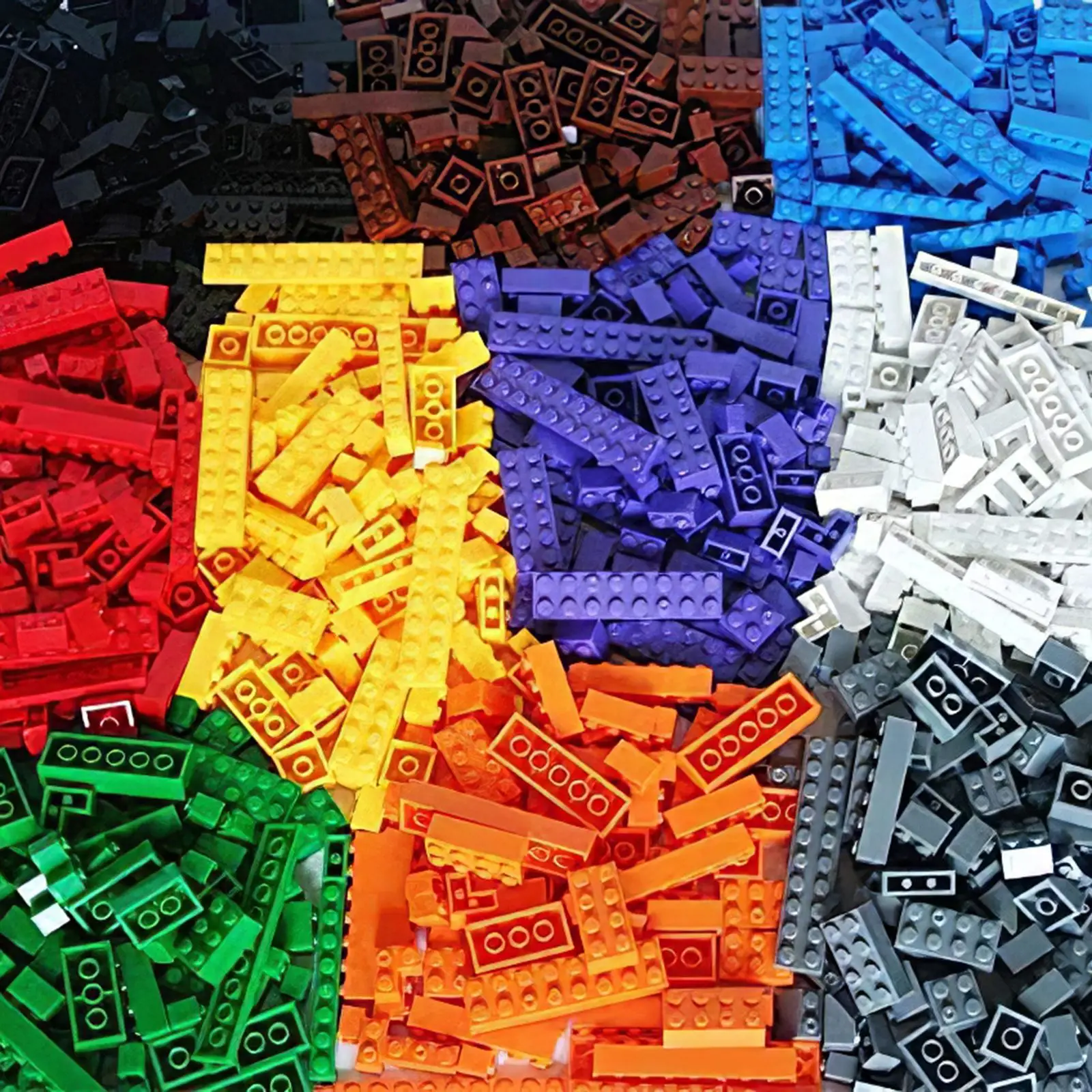 

1000 Pcs Big Size Brick Colorful Bulk Bricks Base Plates DIY Building Blocks Compatible Duploed Block Toys For Children