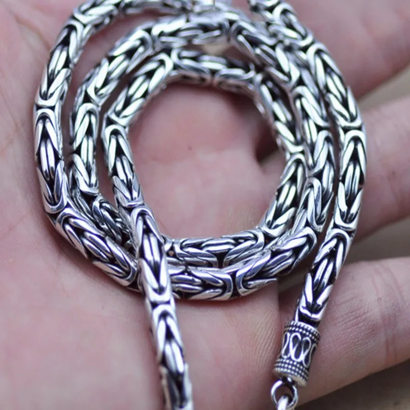 BOCAI Новое Чистое Серебро S925 ювелирное изделие мужское ожерелье Rretro мир линии 2021