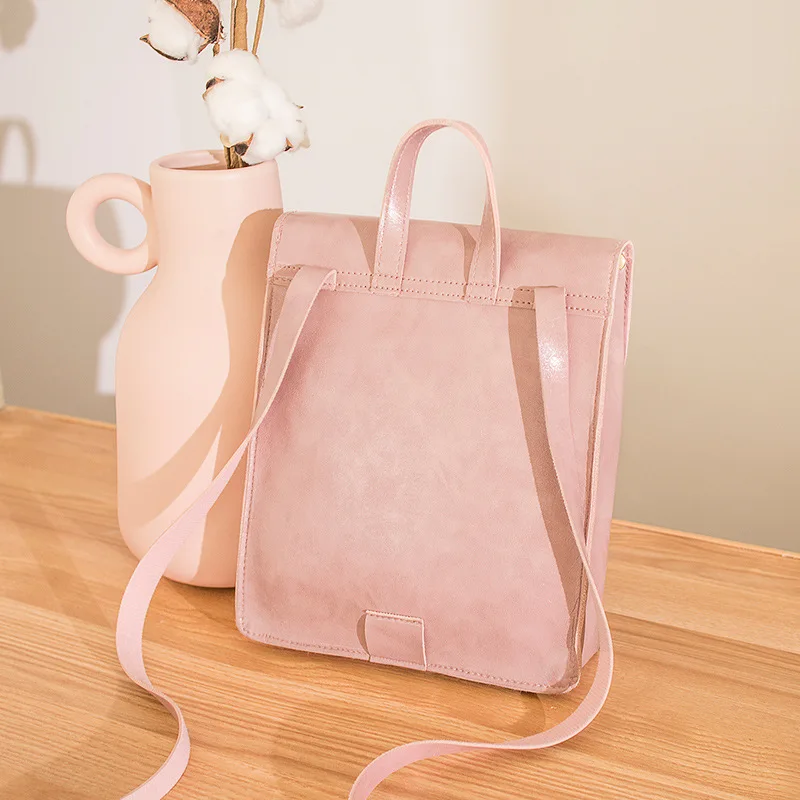 Новинка 2020 Лидер продаж Женский однотонный мини-рюкзак из масляной вощеной кожи