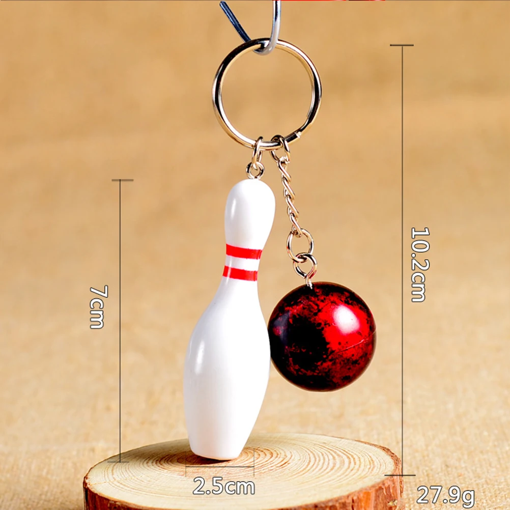 8 Pcs Mini Bowling Keychains Hanging Ornament Portable Decoration Keychain Key Holder Keyring for Friends Children Family | Спорт и
