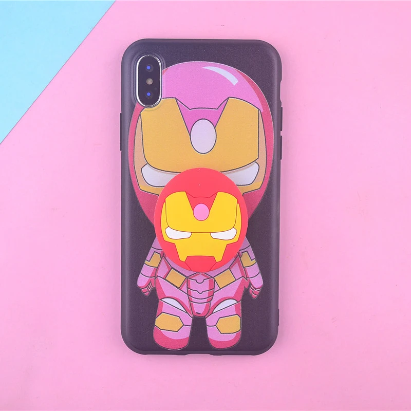 Case and Holder Для iPhone Xs 11 Pro Max Xs 7 8 Plus, для samsung S10, S8, S9, Note 8, 9, 10, A50, чехол из термополиуретана с изображением свиньи, носа, мягкий чехол с ремешком для телефона, веревочный чехол - Цвет: Case and Holder