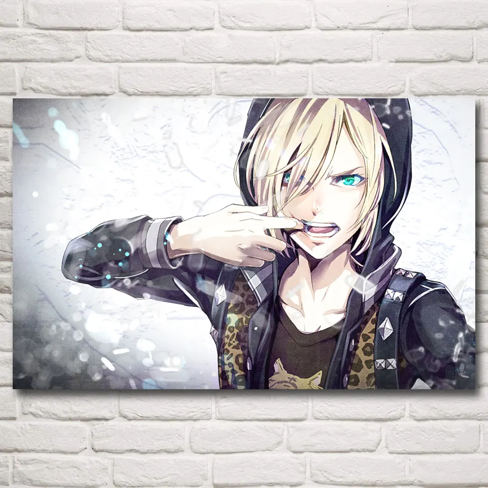 На льду аниме фильм картины настенные декорации Искусство Шелковый Плакаты и