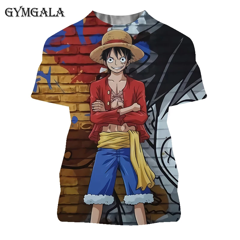 

2021 Fashion New One Piece 3D T-Shirt Luffy Straw Hat Japanese Anime Funny T Shirts Men Women O-Neck Short Sleeve Tshirt