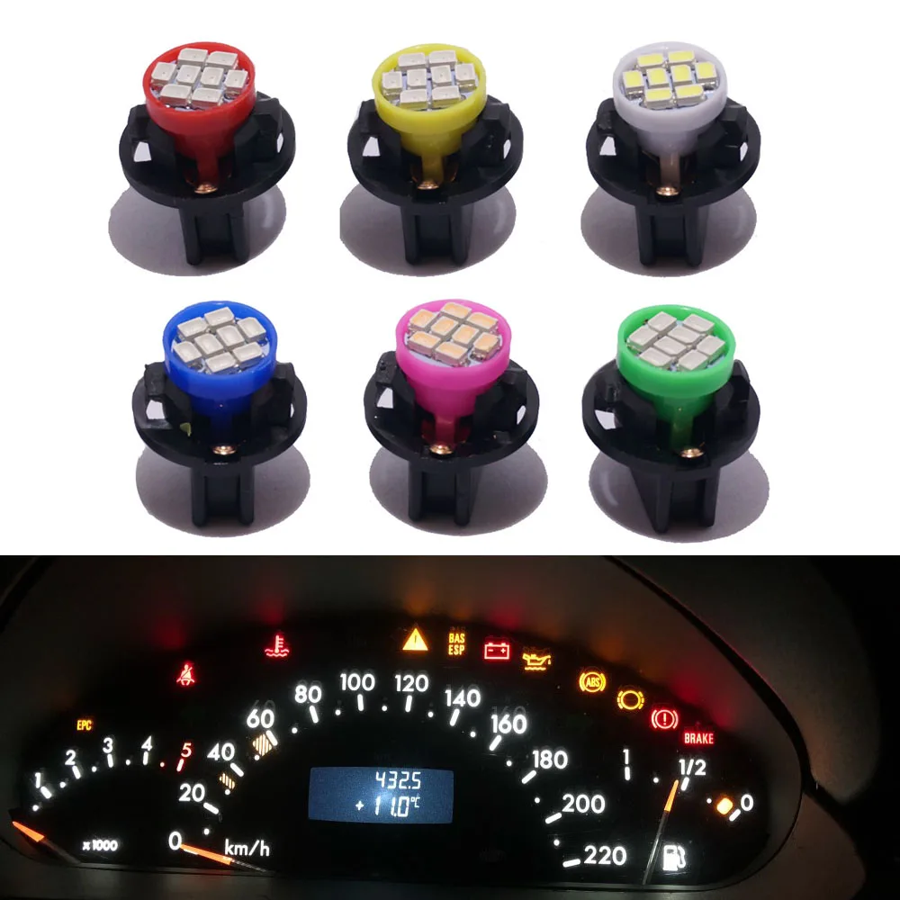 Автомобильная лампа T10 Led W5W 12 В с закручивающимся замком панель светильников