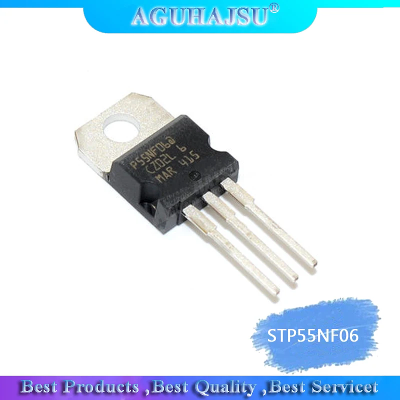 10 шт. STP55NF06 TO 220 P55NF06 TO220 новый 50A60V полевой эффект MOS трубка|Транзисторы| |