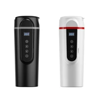 420ml car electric heating cup 12v 24v water heating cup lcd display temperature dual mode kettle coffee tea milk heated bottle