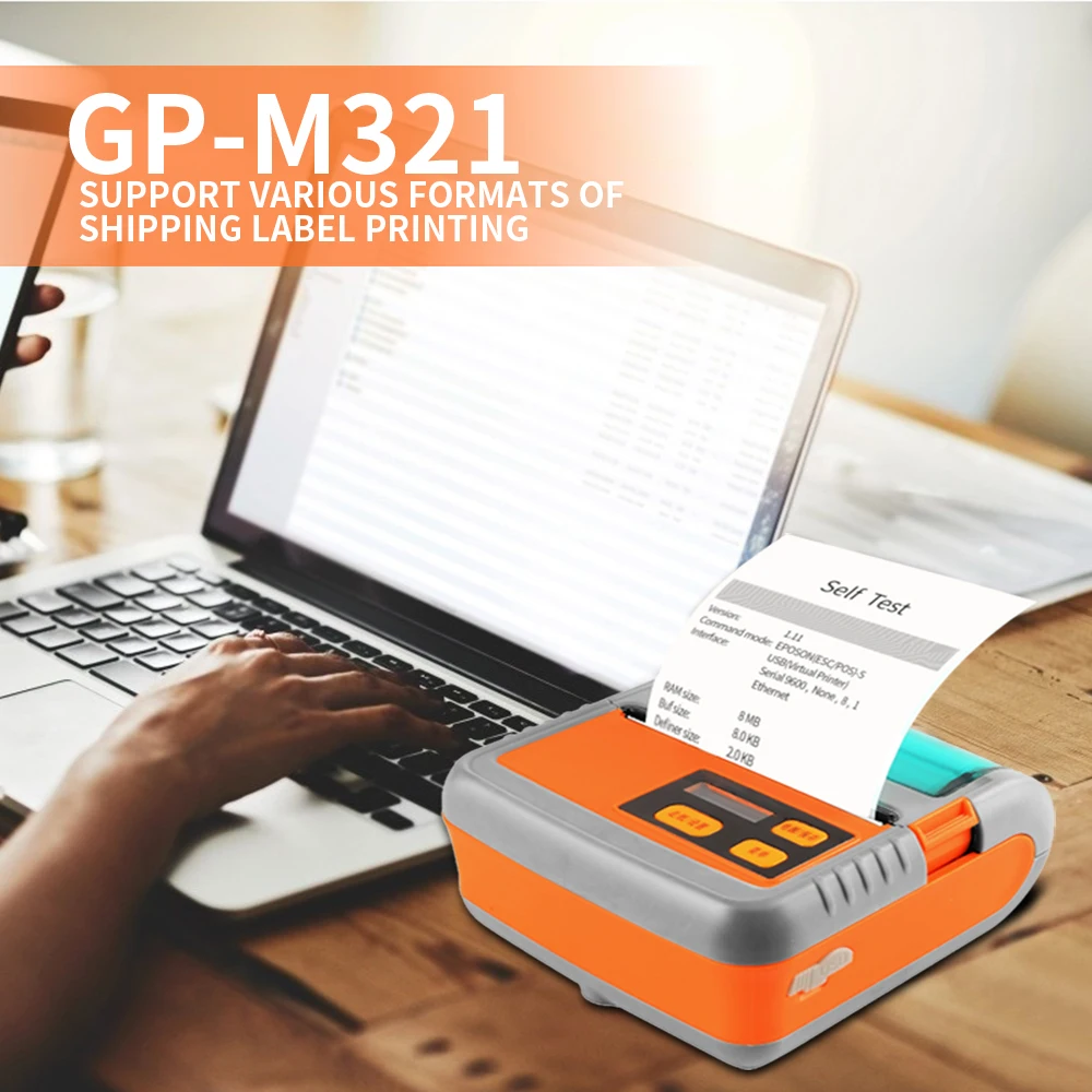 

80mm mobile label printer, Bluetooth printerportable barcode printer