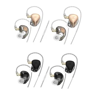 kz zex pro wired headphone electrostaticdynamicbalanced earphone gaming hybrid headset earbud l shaped 3 5mm jack audifonos