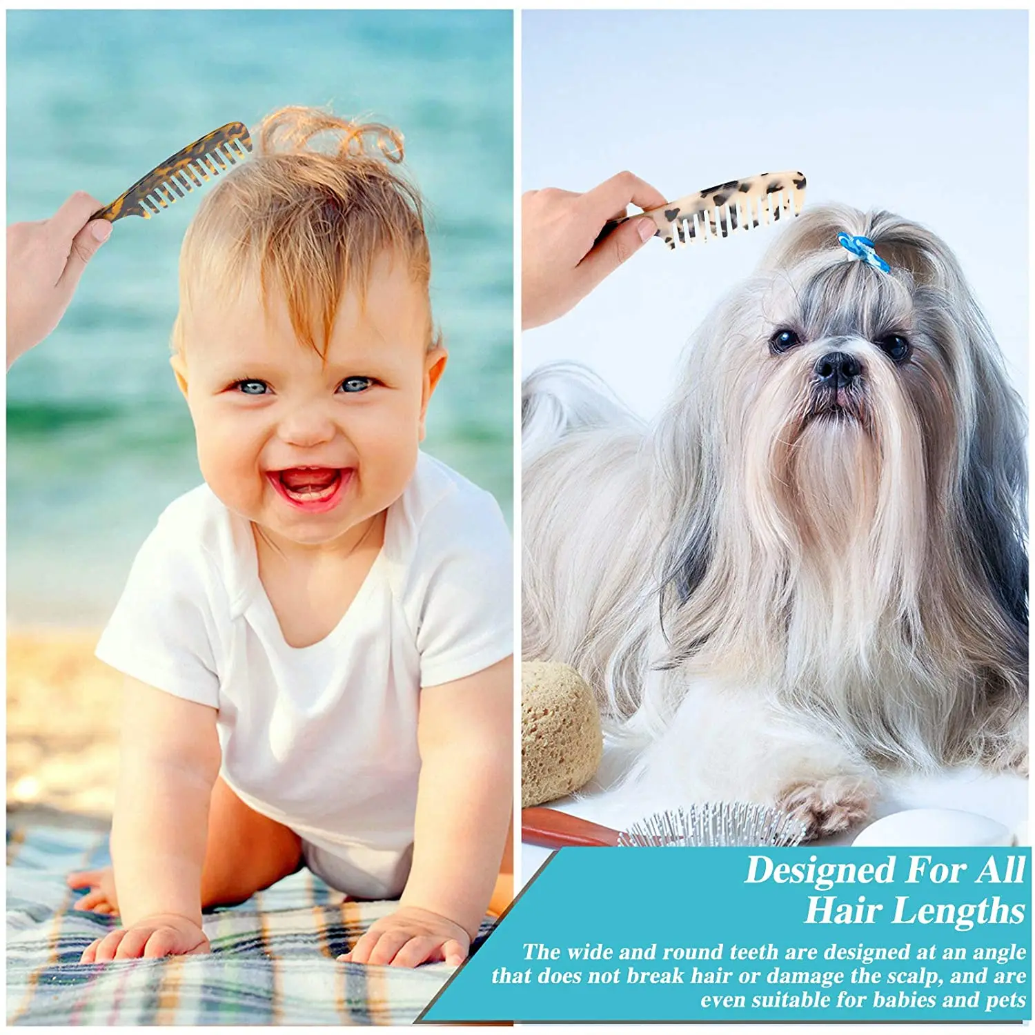 

1PC Tortoise Wide Tooth Comb Hair Detangling Comb Cellulose Large Comb Barber Detangler Comb Styling Comb for Curly Hair Long