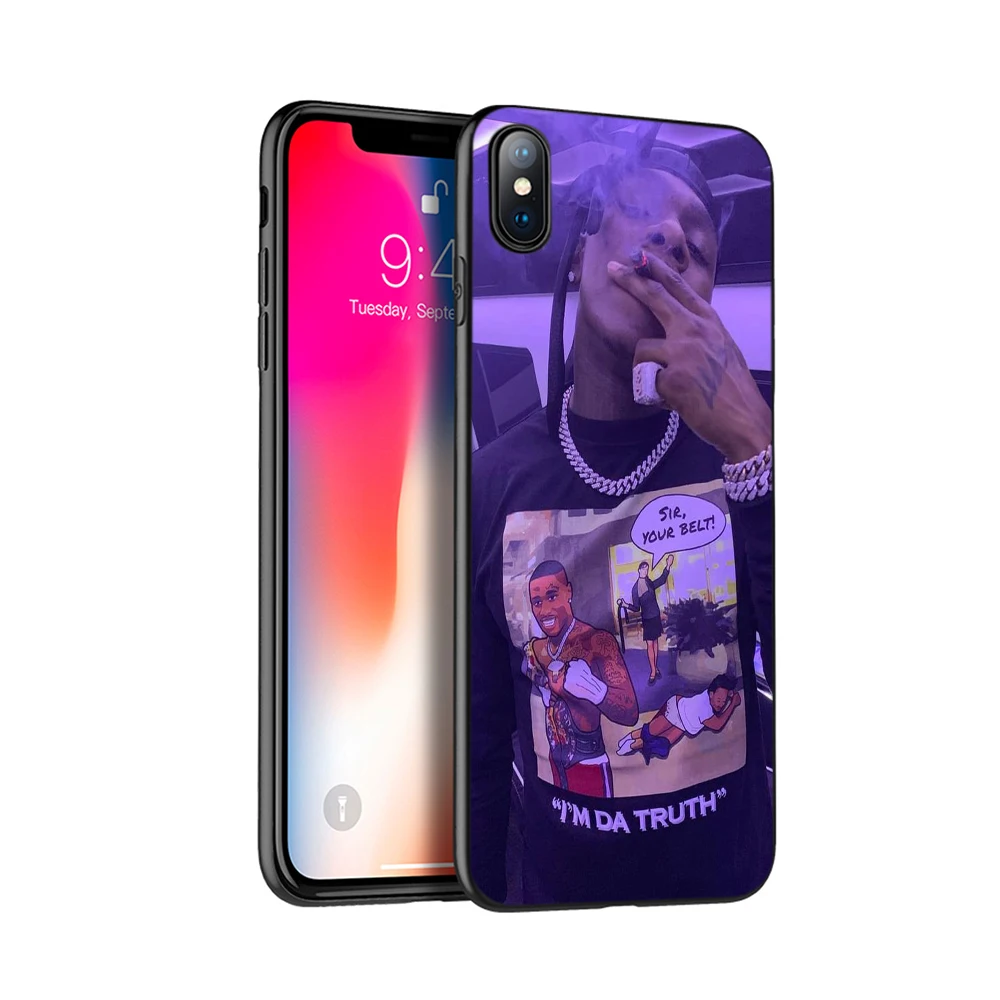 Черный чехол ТПУ для iphone 5 5s se 6 6s 7 8 plus x 10 силиконовый XR XS 11 pro MAX daaby da baby rapper|Бамперы|