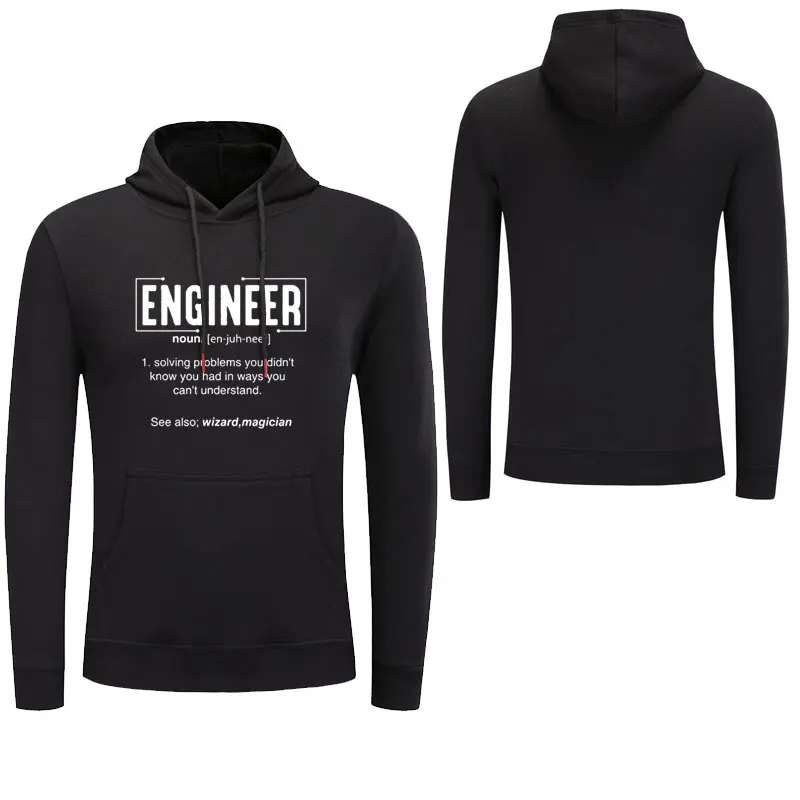 

Hoodies Men Engineer Dad Definition Noun Funny sweatshirt Cotton Harajuku Long Sleeve Streetwear Black Hoodie Clothes