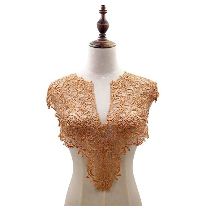 1 комплект полиэстер цветок кружевное украшение выреза DIY свадебное платье